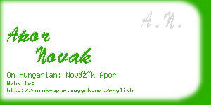 apor novak business card